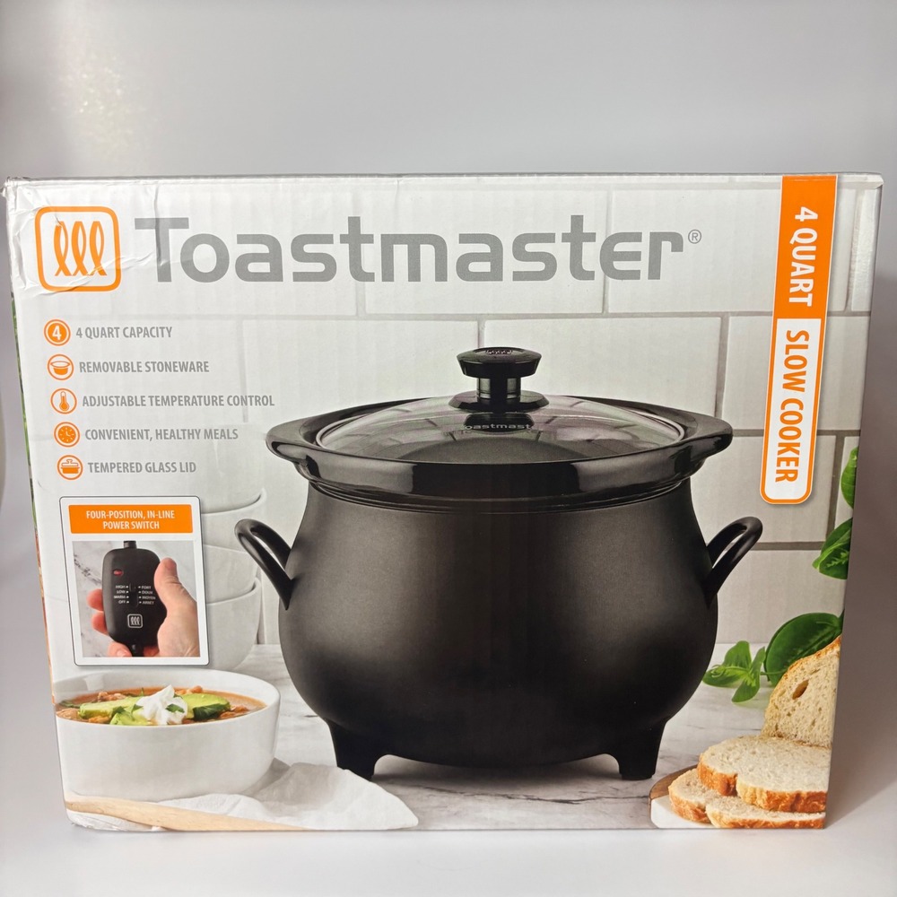 Toastmaster 4 Quart Slow Cooker Black Cauldron TM-40XSC Halloween